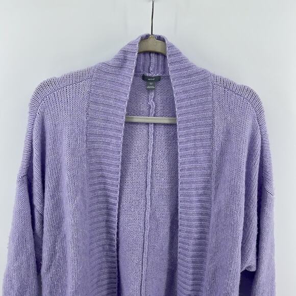Aerie wool blend oversized chunky knit open front long line sweater cardigan XS - Picture 2 of 6